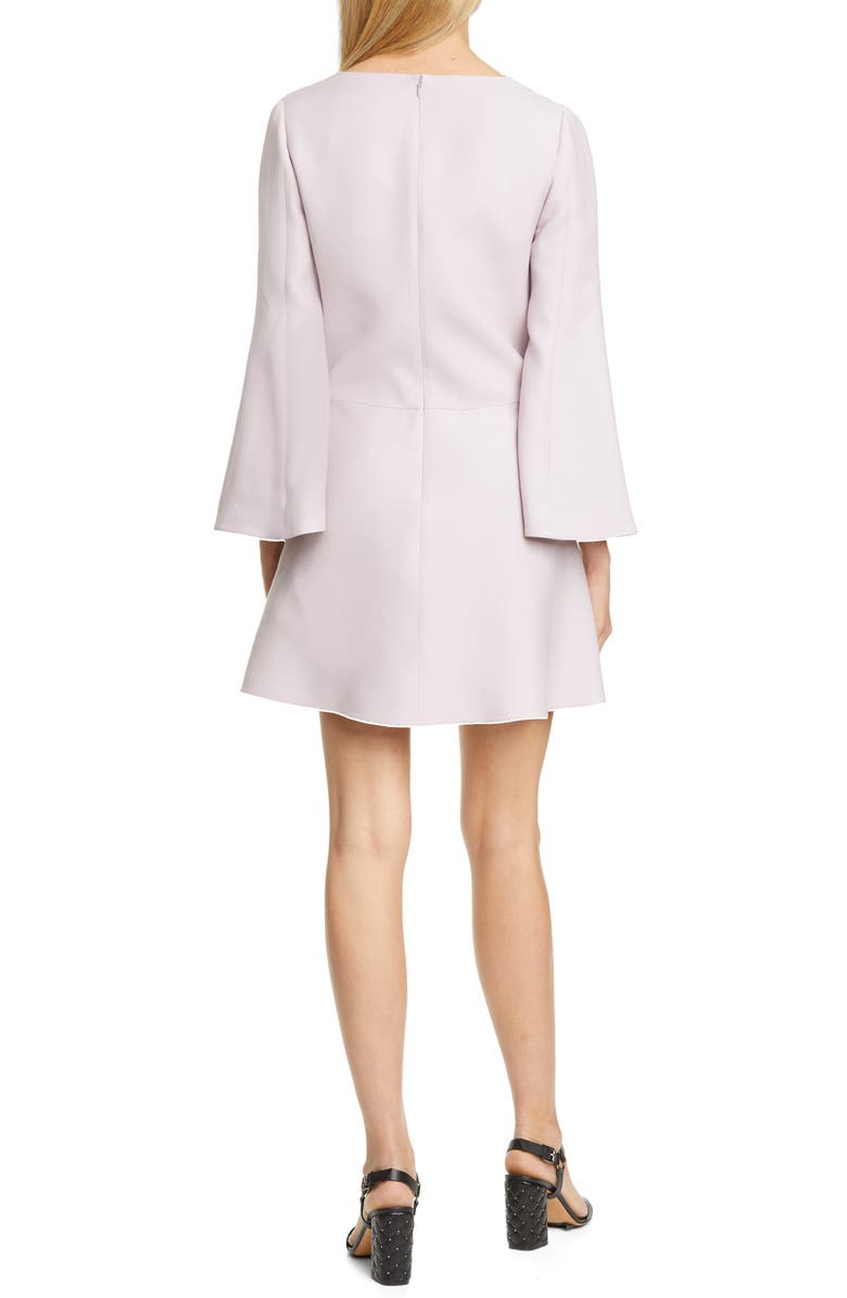 Valentino Long Sleeve Crepe Couture A-Line Minidress, Alternate, color, 