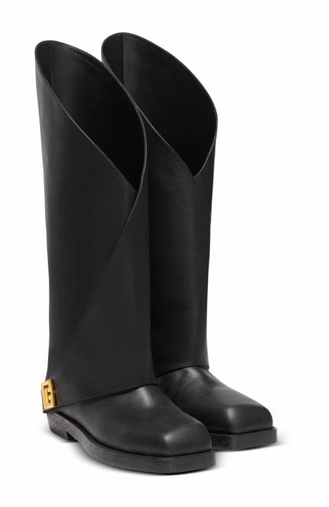 Twist Flat Leather Boots