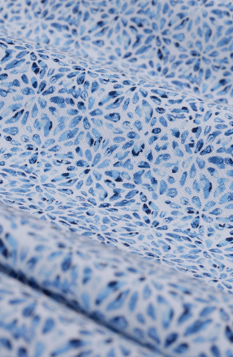 Bugatchi James OoohCotton<sup>®</sup> Watercolor Floral Twill Button-Up Shirt, Alternate, color, Classic Blue