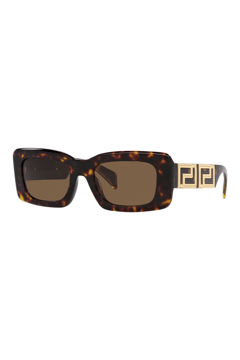 54mm Rectangular Sunglasses, Alternate, color, HAVANA