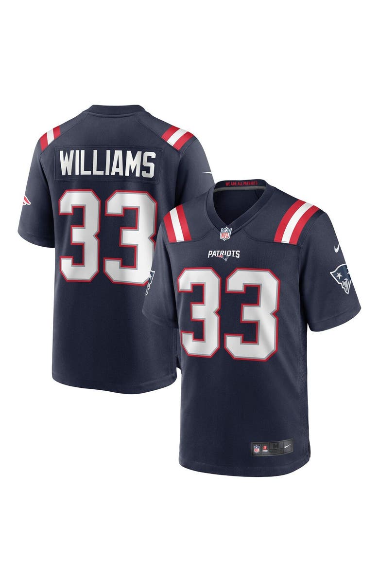 Nike Men's Nike Joejuan Williams Navy New England Patriots Game Jersey, Main, color, 