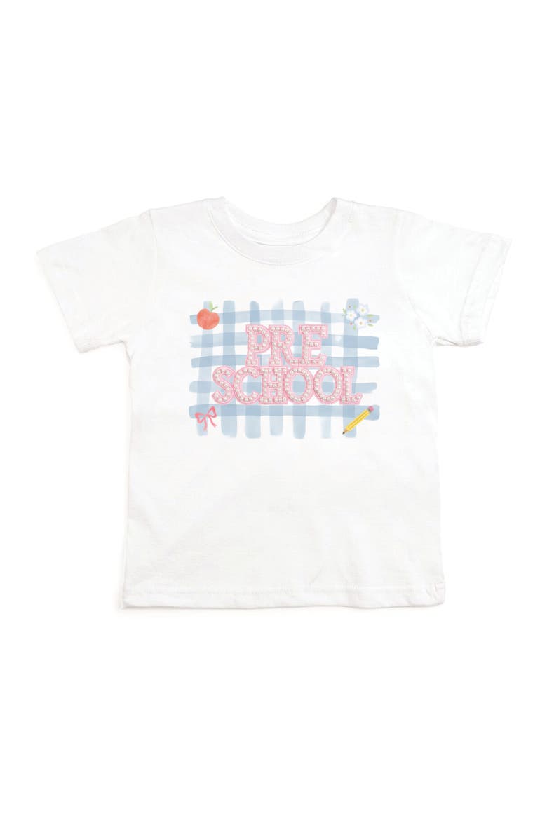 Preschool Pearl Patch Short Sleeve T-Shirt, Main, color, White