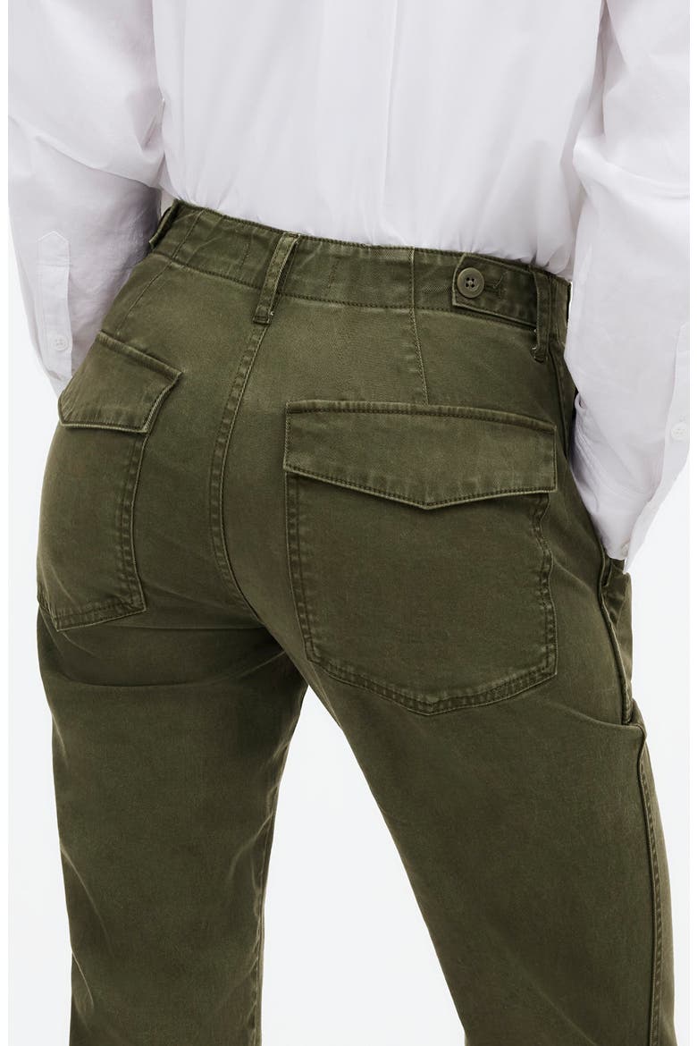 Garment Dyed Slim Straight Leg Utility Pants, Alternate, color, FADED OLIVE