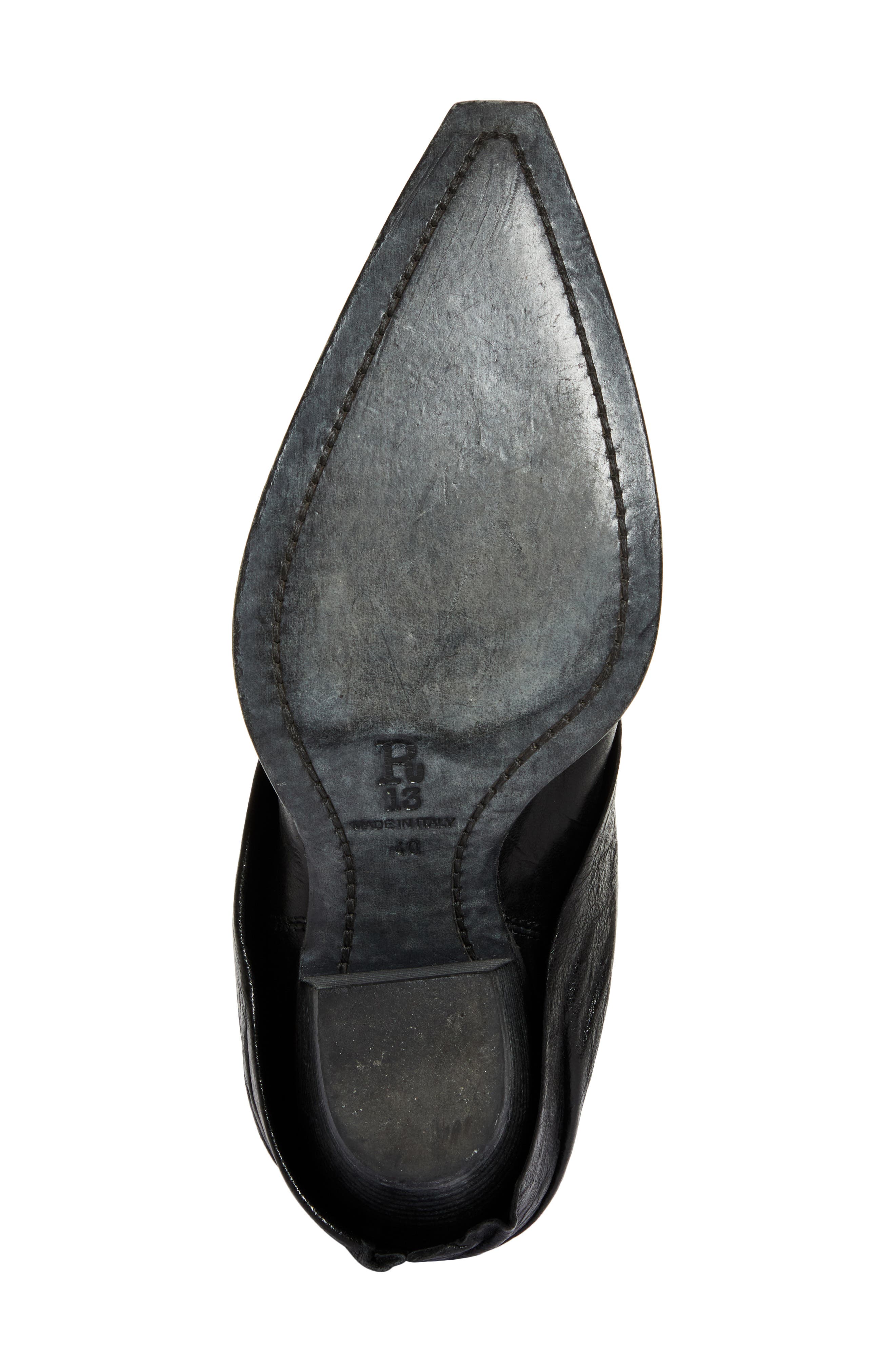Chunky Sleeve Cowboy Boot, Alternate, color, SHINY BLACK
