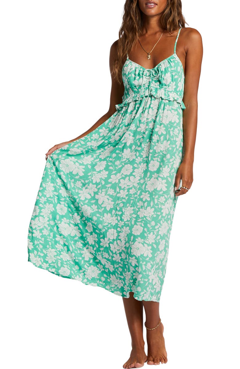 Billabong Rebel Heart Floral Midi Sundress, Main, color,