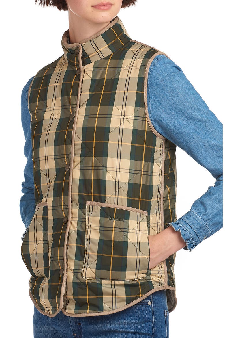 Mayapple Quilted Plaid Gilet Vest, Alternate, color, ANCIENT/ TAN
