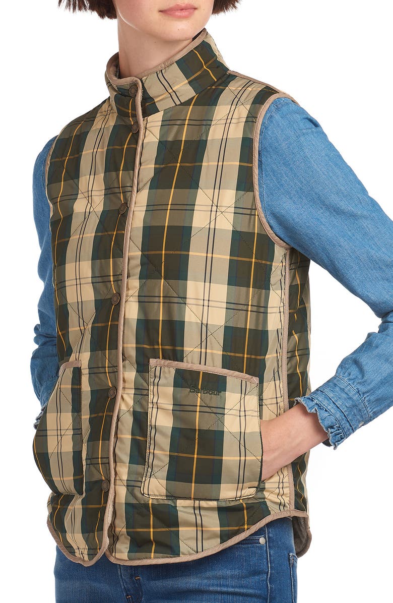Barbour Mayapple Quilted Plaid Gilet Vest, Alternate, color,
