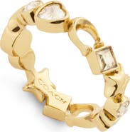 COACH Star, Heart & Mixed Crystal Ring Band