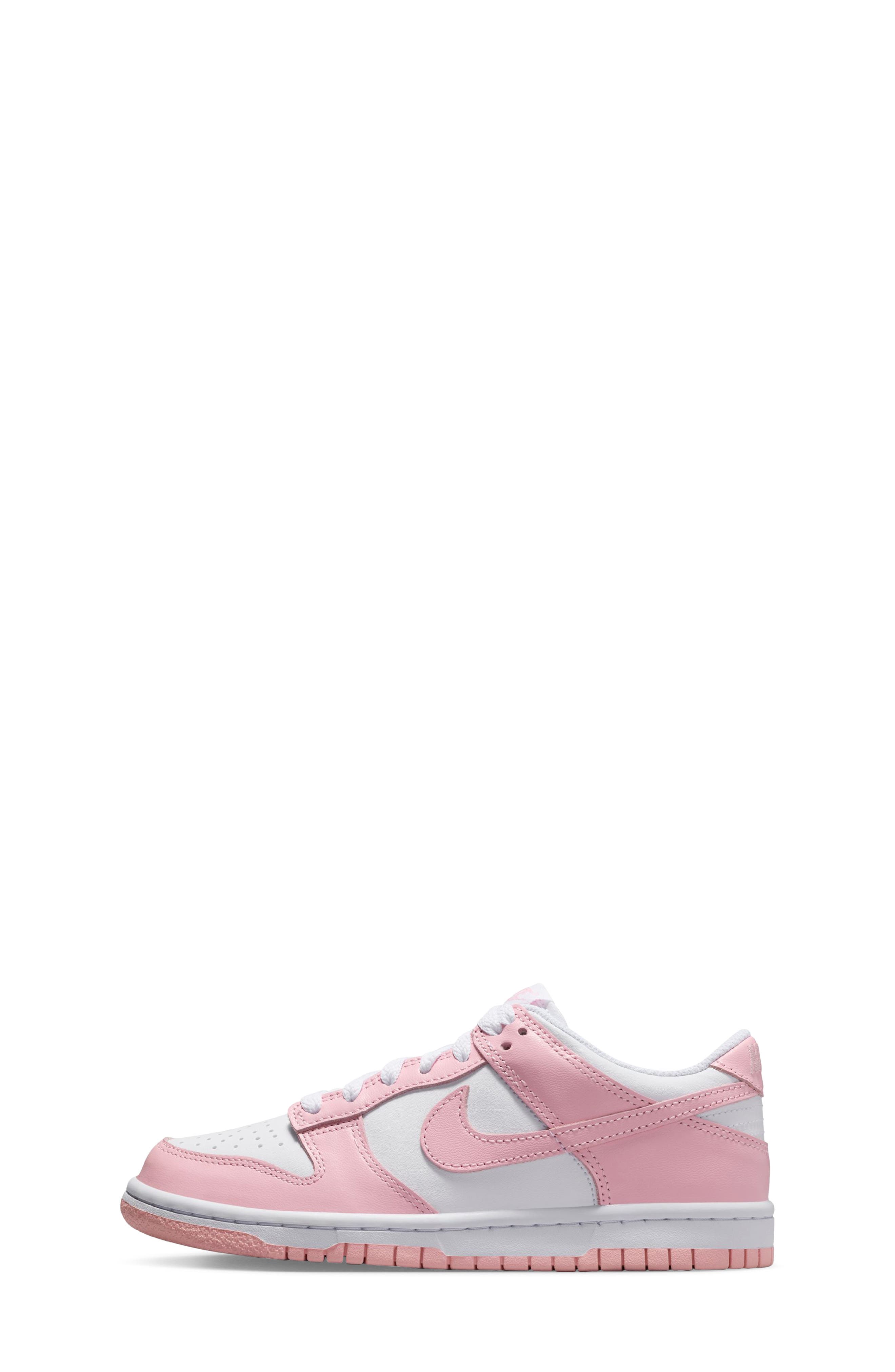 Kids' Dunk Low Basketball Sneaker, Alternate, color, 125 WHITE/MDSFPK