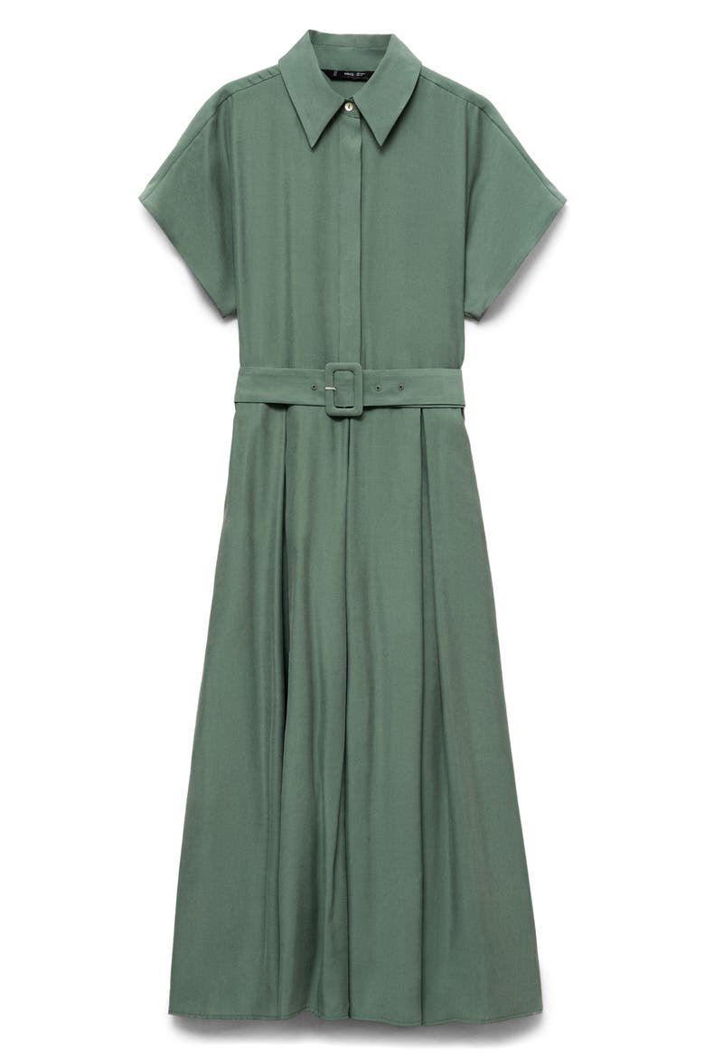 Macarela Belted Shirtdress, Alternate, color, GREEN