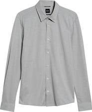 BOSS Roan Slim Fit Performance Button-Up Shirt