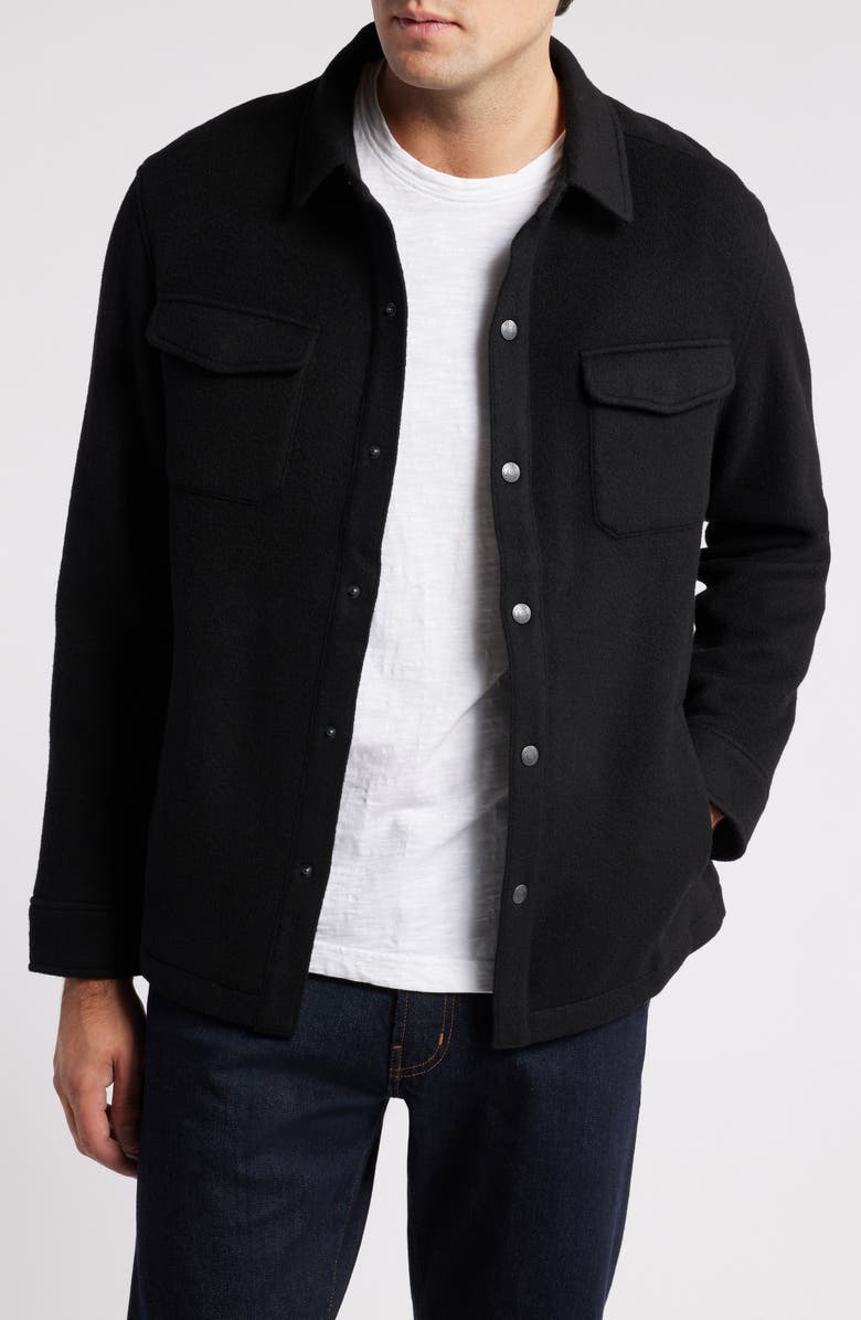 Peter Millar Crown Flex Wool Fleece Shirt Jacket, Main, color, 