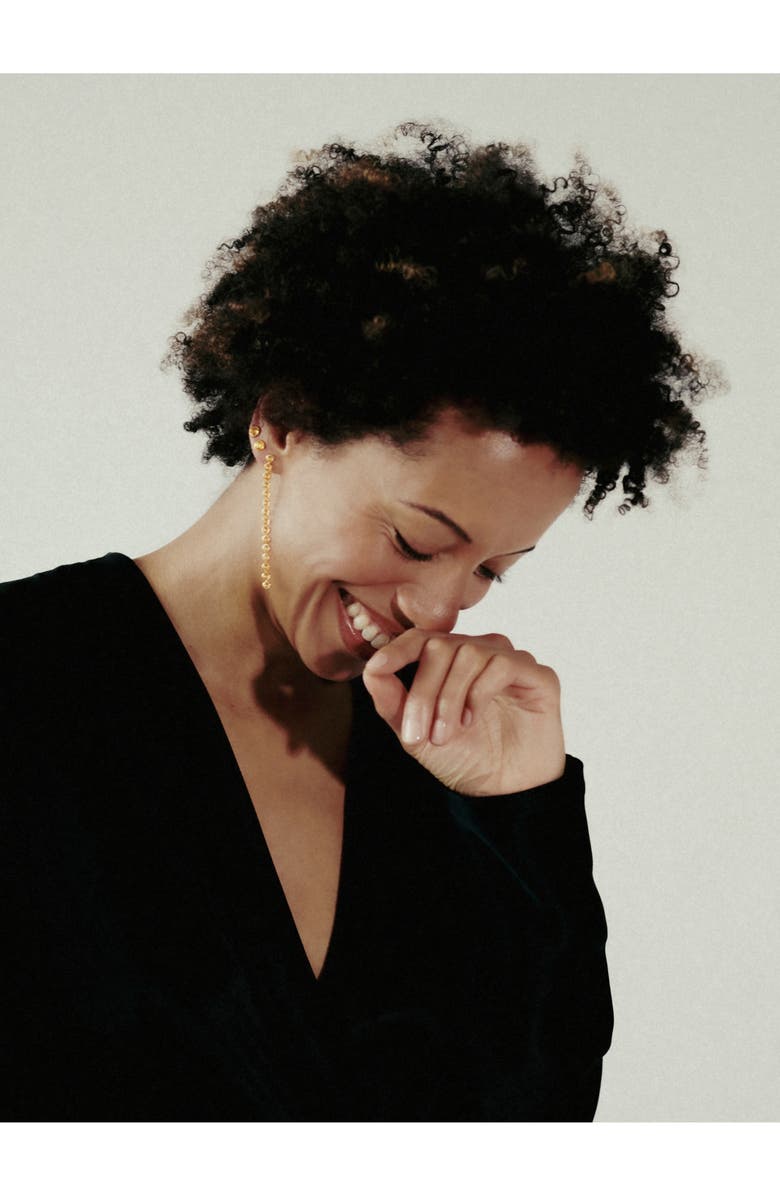 Monica Vinader x Kate Young Gemstone Cocktail Drop Earrings, Alternate, color, 18Ct Metallic Gold