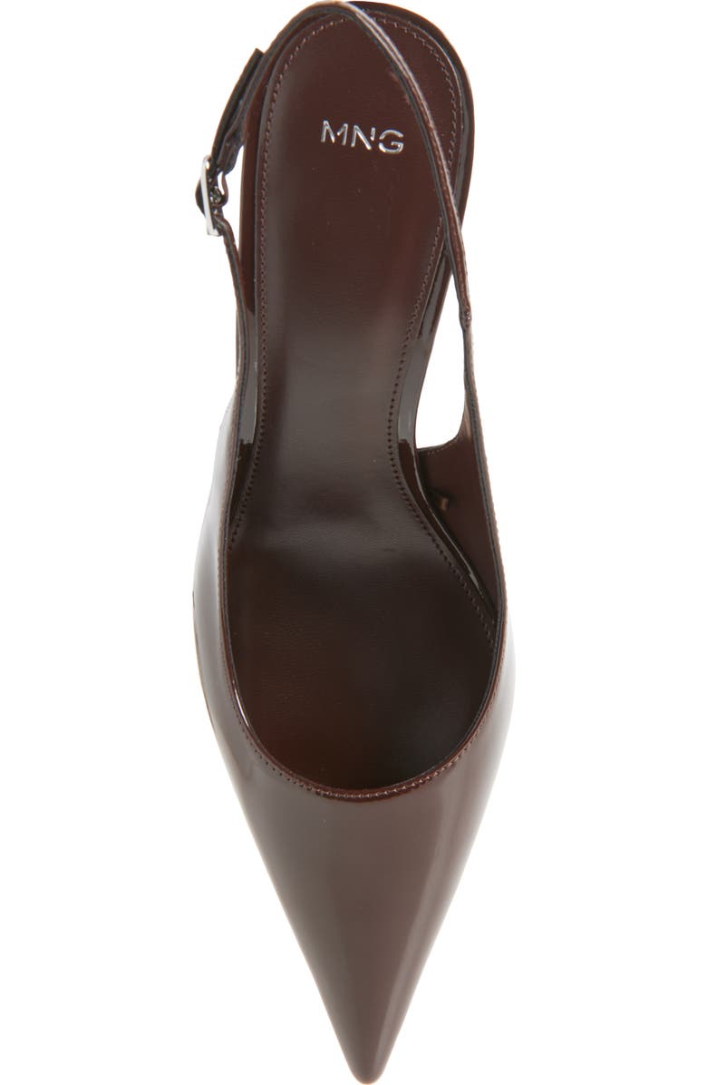 MANGO Sol Slingback Pump, Alternate, color, Chocolate
