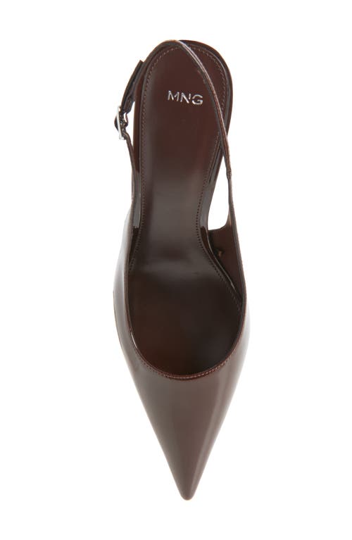 Mango Sol Slingback Pump In Burgundy