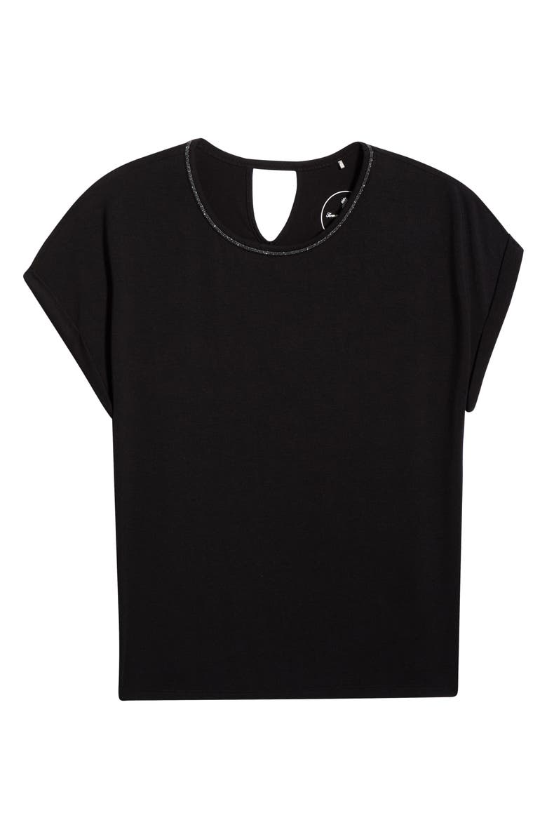 Tommy Bahama Kauai Caviar Beaded Collar T-Shirt, Alternate, color, Black