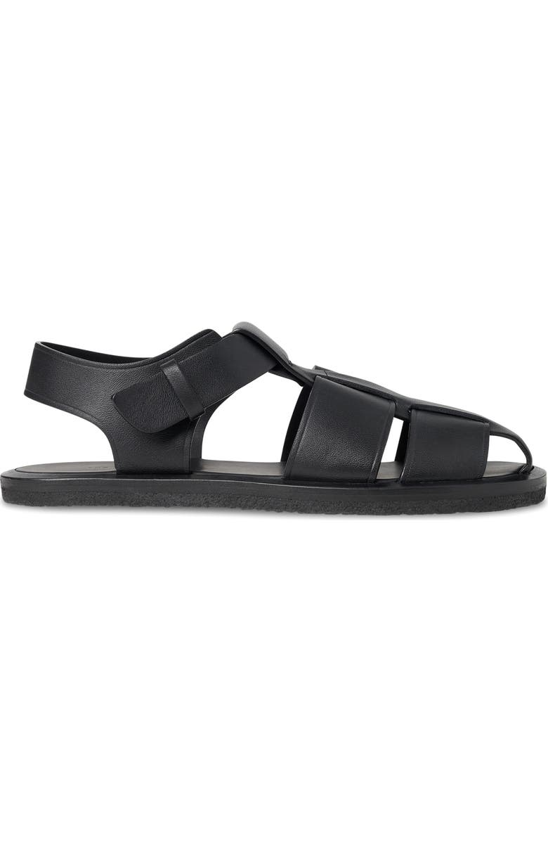 The Row Crepe Sole Fisherman Sandal, Alternate, color, Black