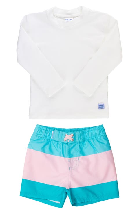 Long Sleeve Two-Piece Rashguard Swimsuit (Baby)