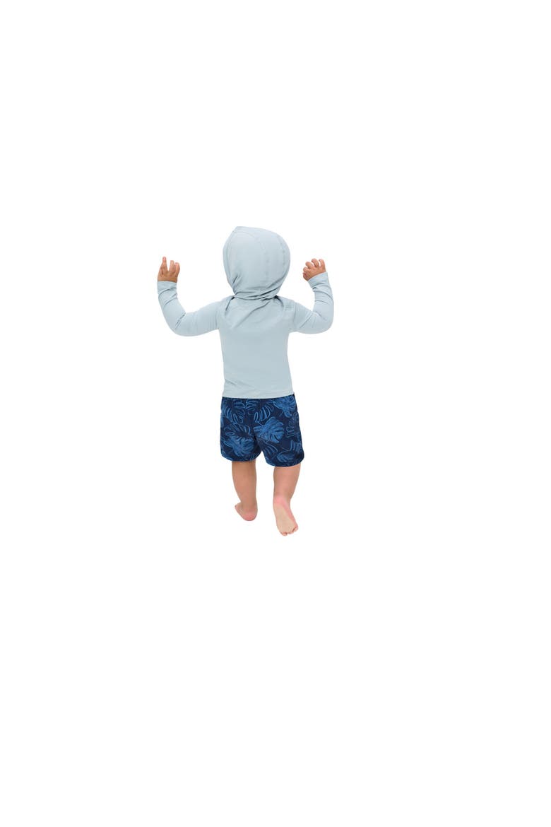 Toddler's Long Sleeve Full Zip Hoodie Top with Sun and UV Protection, Alternate, color, Soft Gray
