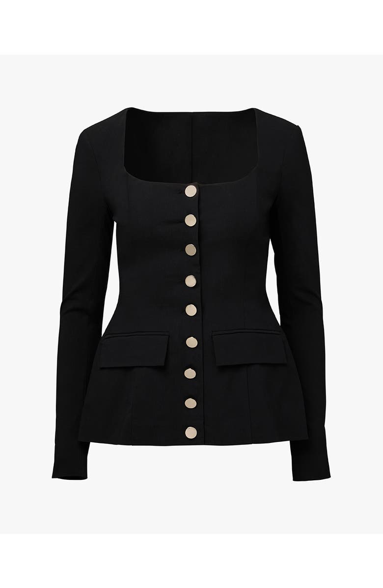 WeWoreWhat Boatneck Peplum Blazer, Alternate, color, 