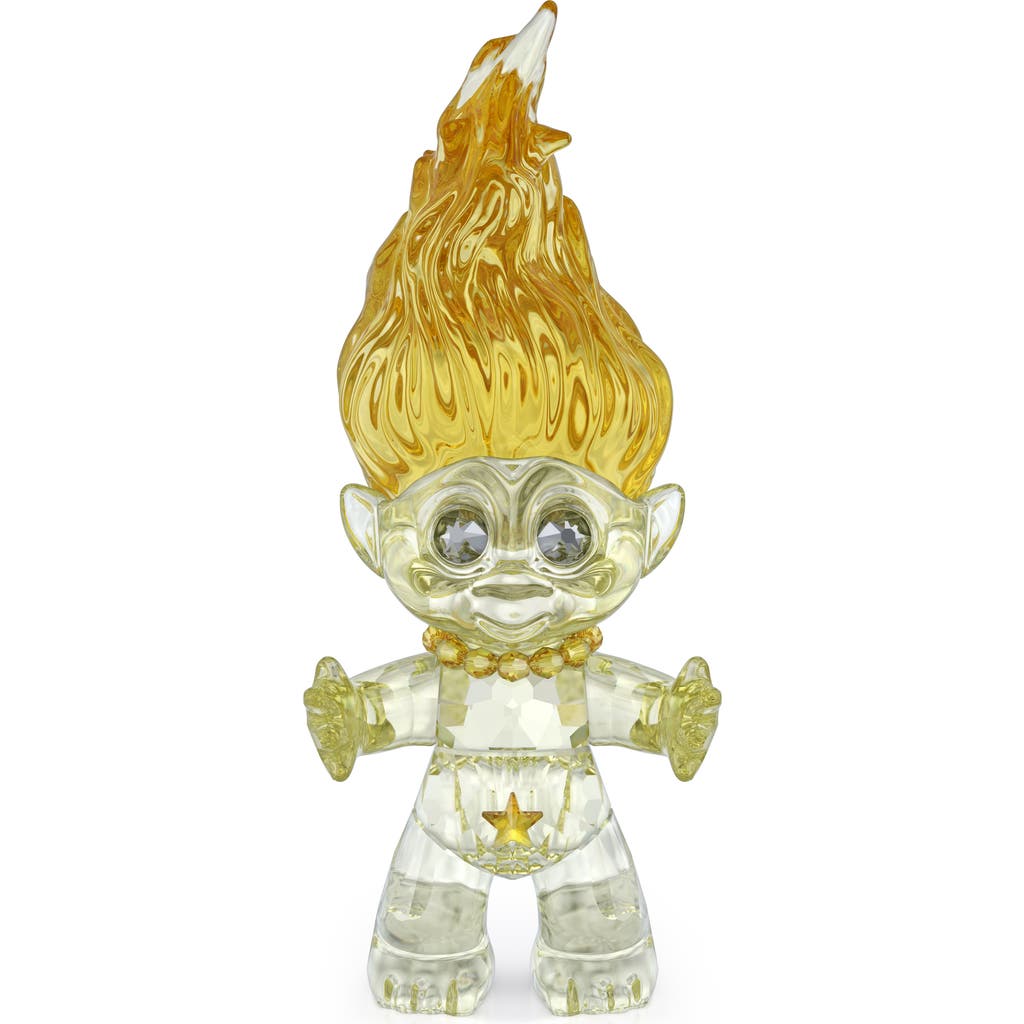 Swarovski Good Luck Crystal Troll In Yellow