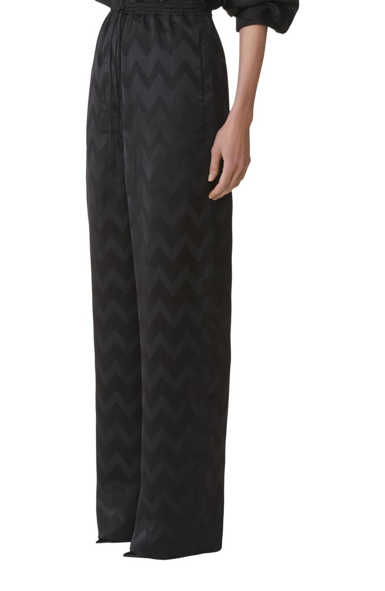 Lanvin Fluid Pants In Jacquard Viscose, Alternate, color, 