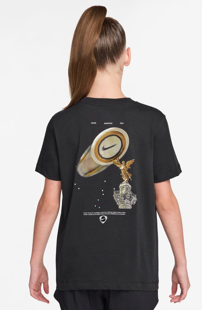 Nike Kids' Sportswear Winged Victory Cotton Graphic T-Shirt, Alternate, color, Black