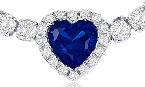 Simona Heart Cubic Zirconia Tennis Necklace