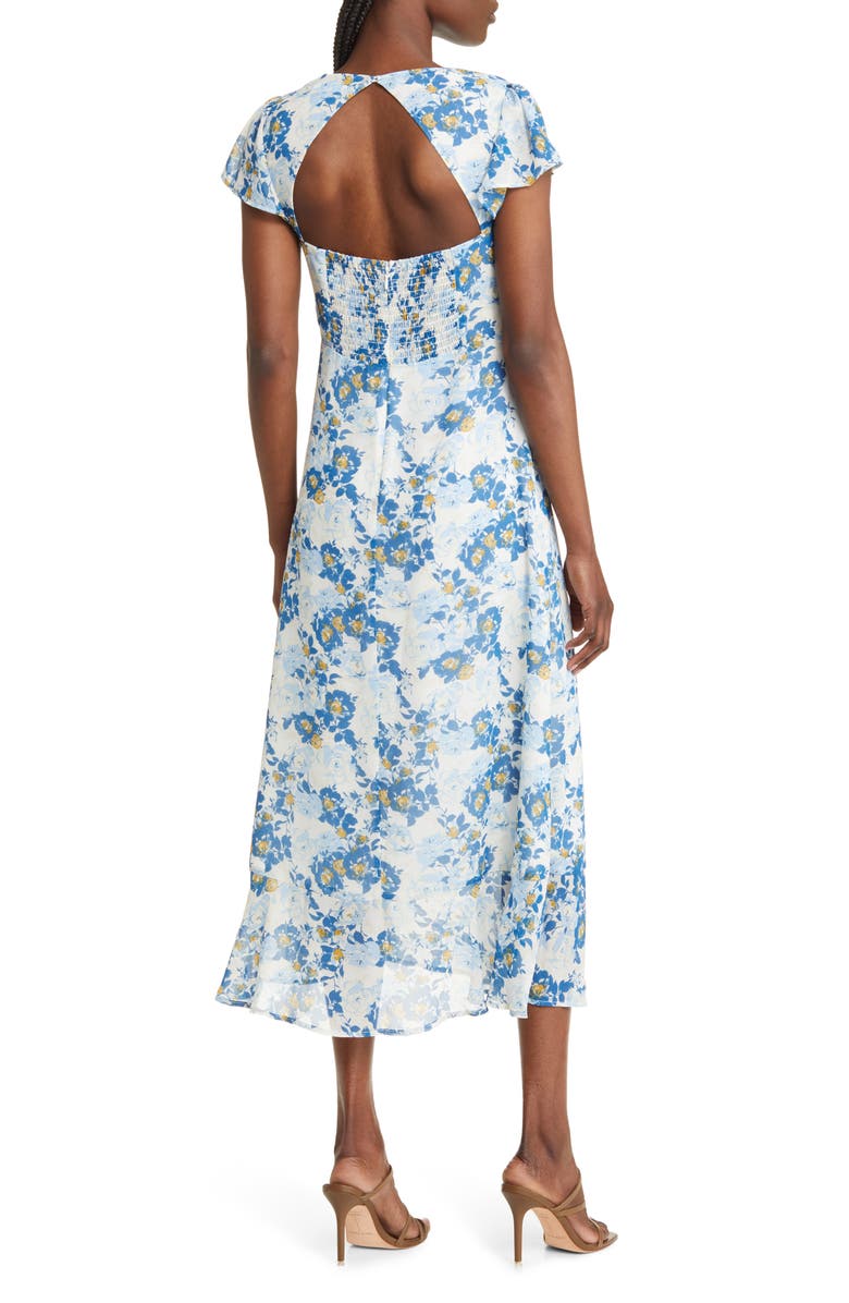 FLORET STUDIOS Floral Flutter Sleeve Sundress, Alternate, color, 