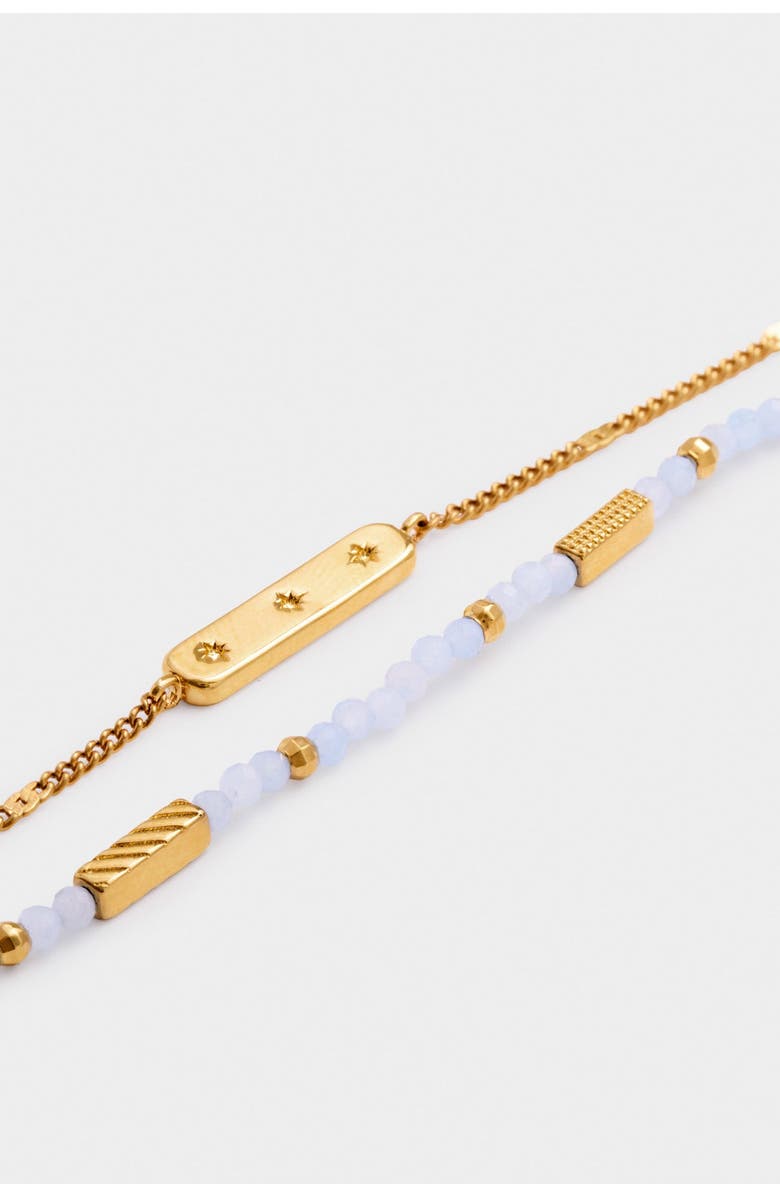 Katie Loxton Birthstone Bracelet 'March' in Aqua Crystal, Alternate, color, March