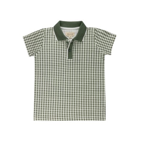 Gingham Owl Collection - Boys Polo (Toddler, Little Kid & Big Kid)