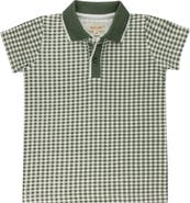 Ely's & Co. Gingham Owl Collection - Boys Polo