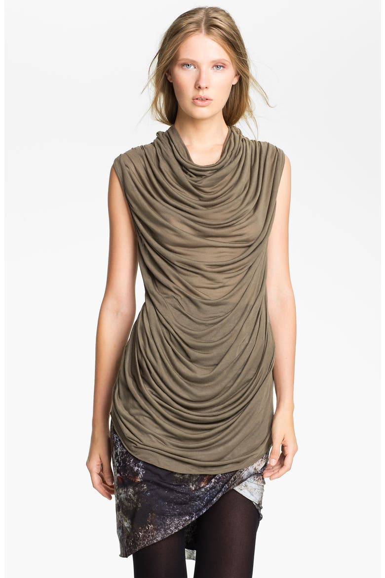 'Slack' Draped Jersey Tunic, Main, color, LINT