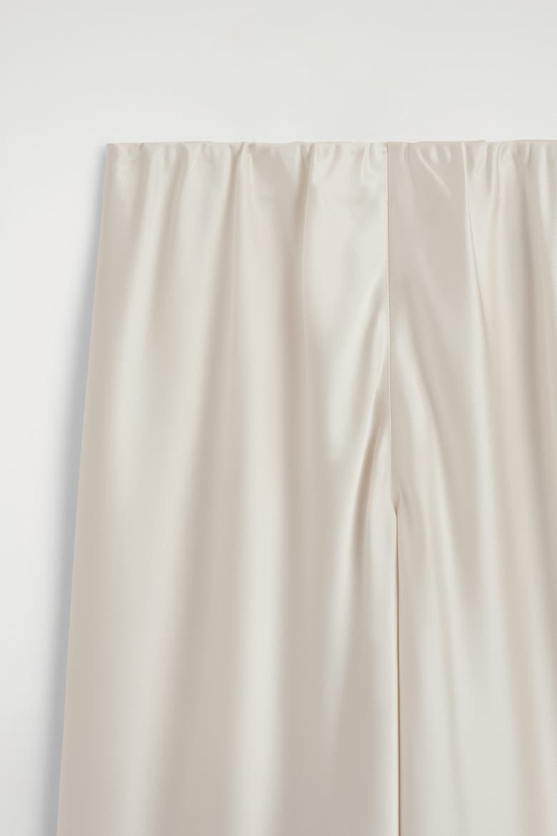 Satin Wide-Leg Pants, Alternate, color, WHITE