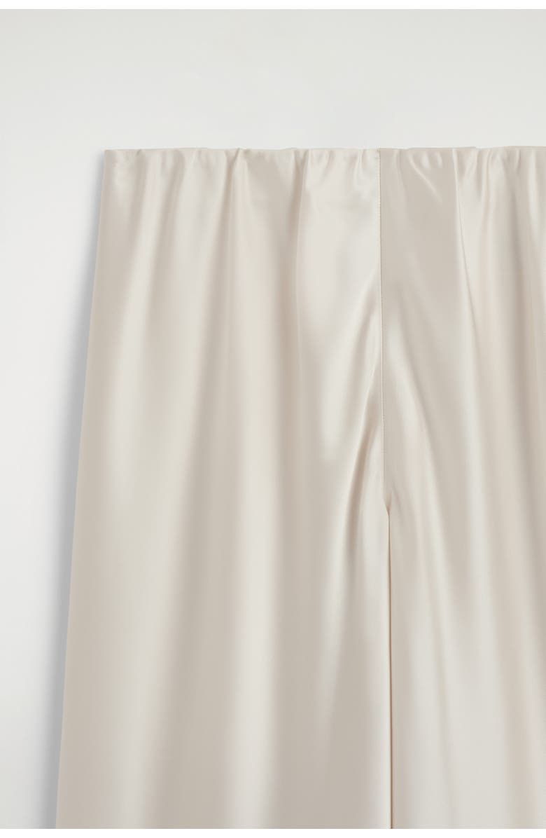 COS Satin Wide-Leg Pants, Alternate, color, White