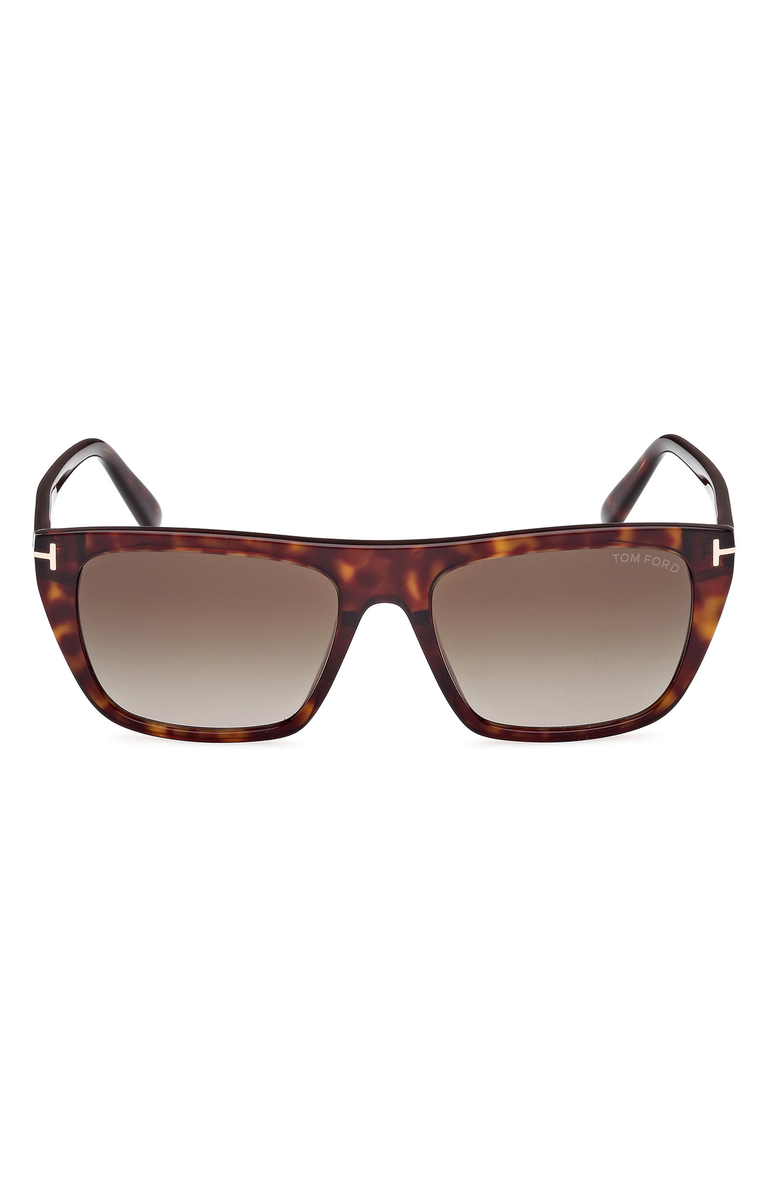 TOM FORD 56mm Rectangular Sunglasses