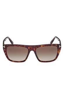 TOM FORD 56mm Rectangular Sunglasses