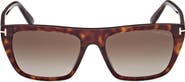 TOM FORD 56mm Rectangular Sunglasses