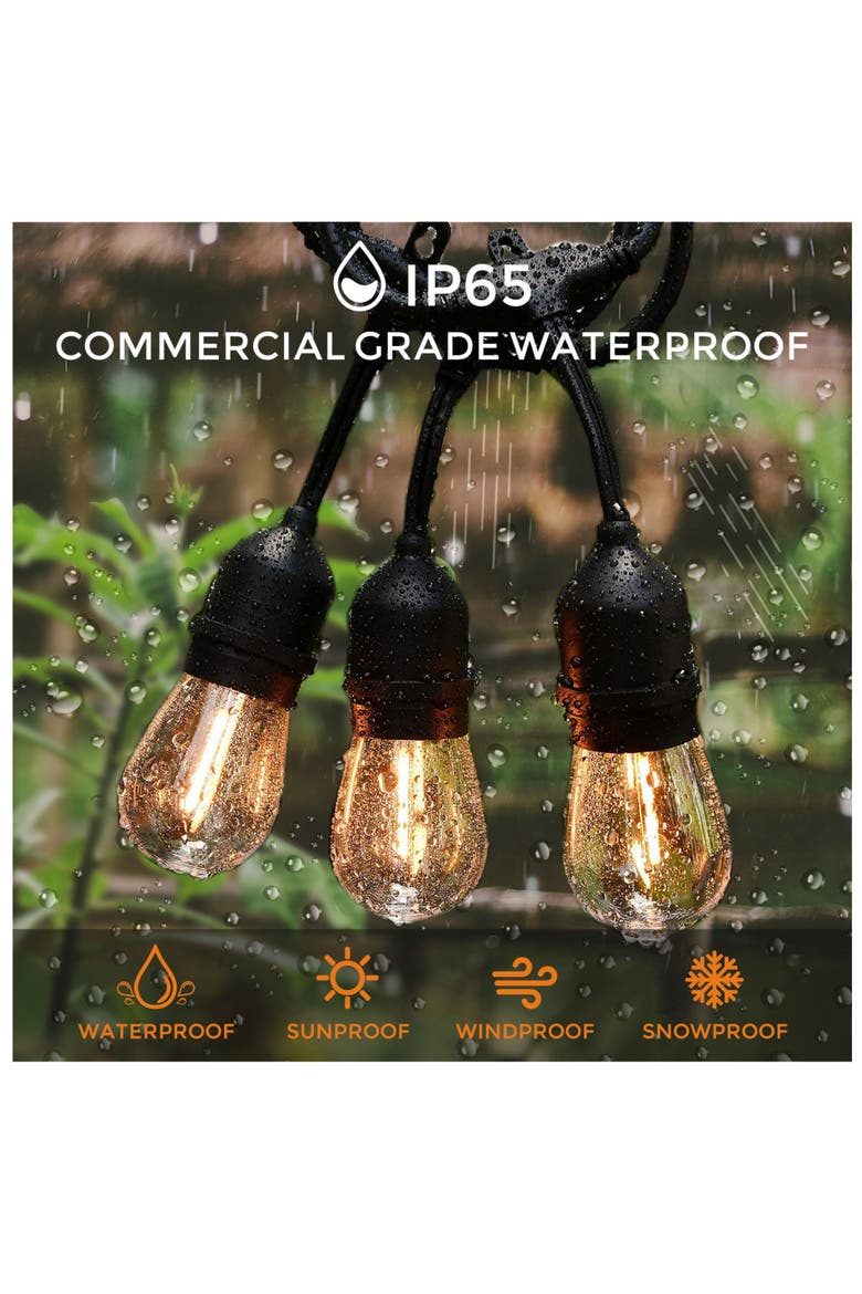 Outdoor String Lights, Alternate, color, Warm White