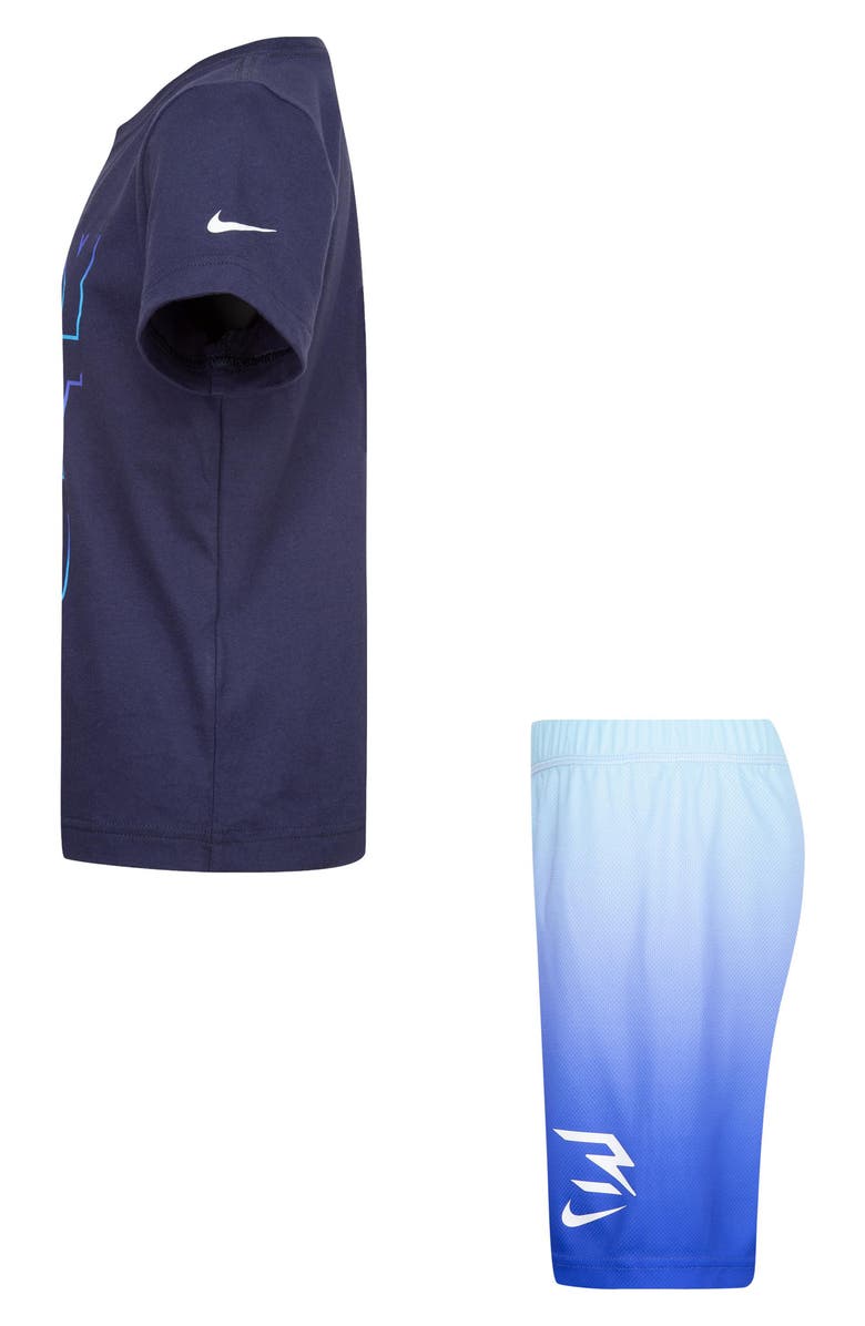 3 Brand Kids' Why Not You Graphic T-Shirt & Shorts Set, Alternate, color, Obsidian