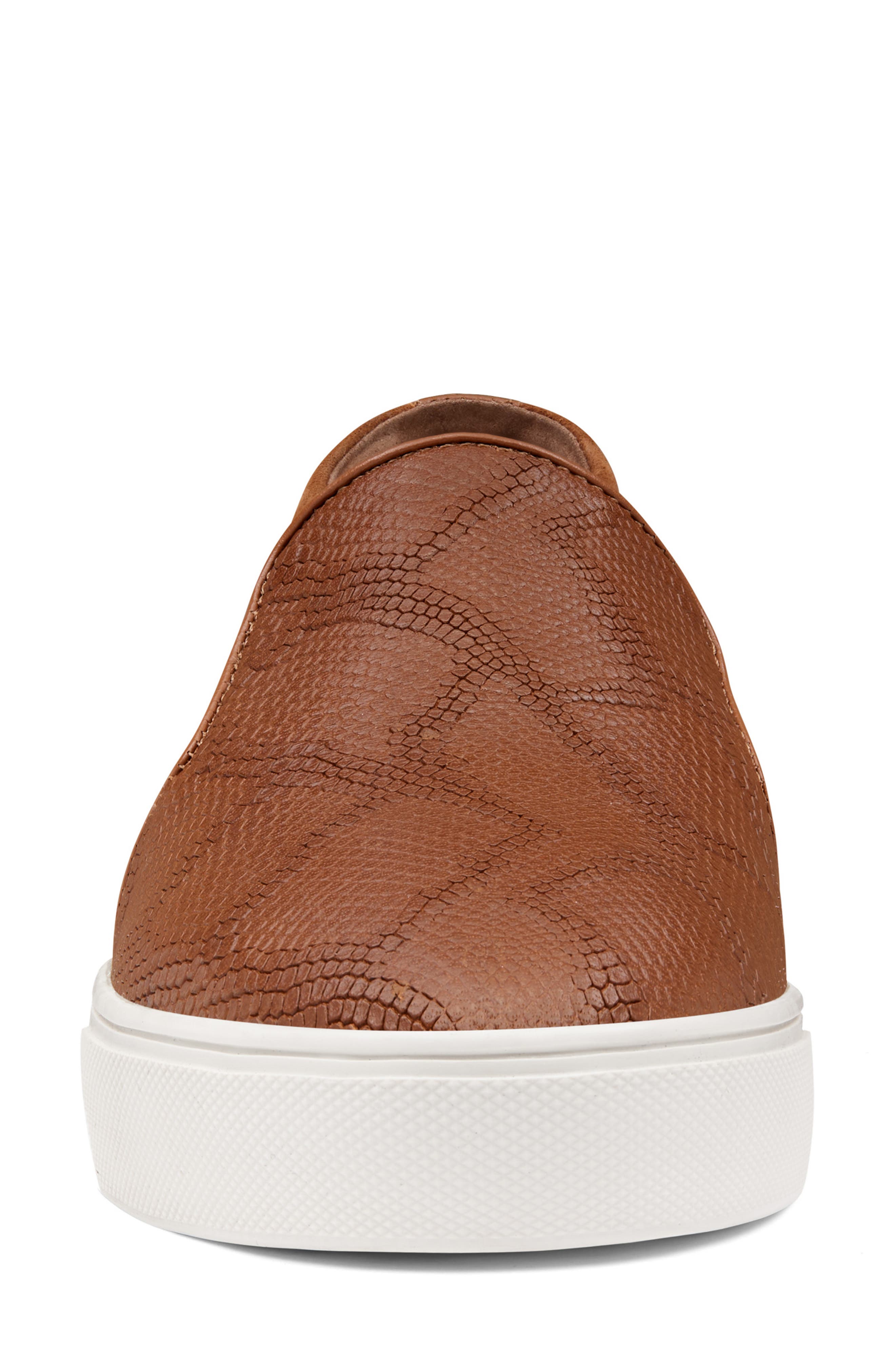 The Swift Sneakers Leather Side, Alternate, color, COGNAC EMBOSSED LEATHER