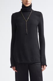 TOTEME Slim Fit Fray Edge Top
