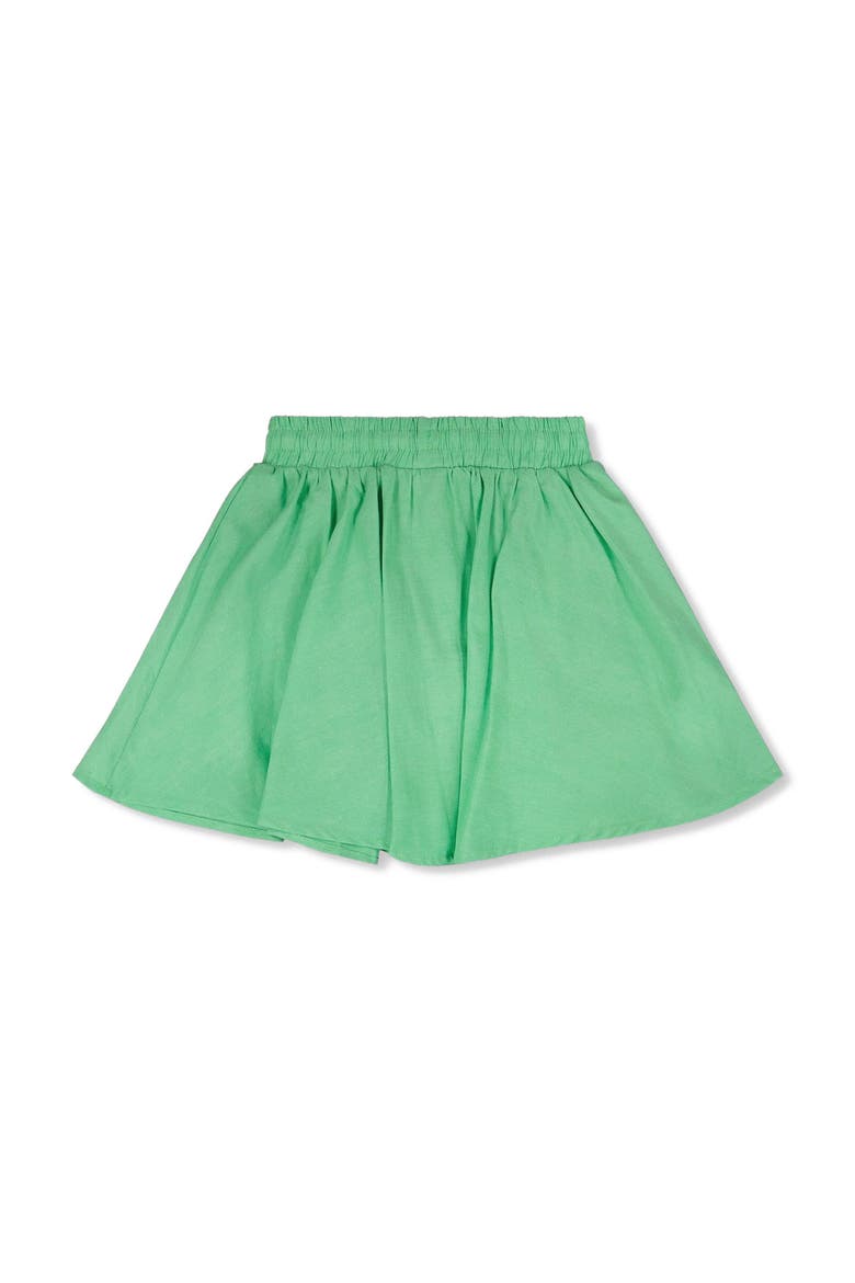Organic Cotton Embroidery Flared Skort, Alternate, color, Green
