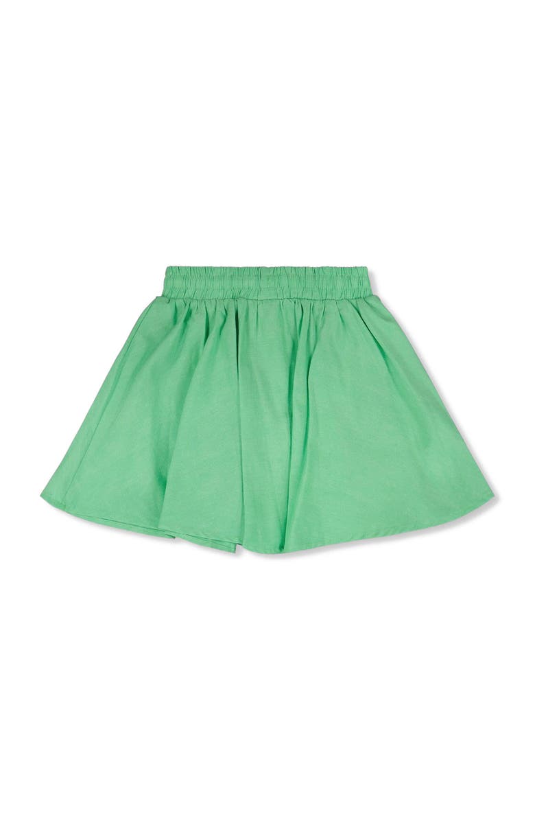 Deux par Deux Organic Cotton Embroidery Flared Skort, Alternate, color, Green