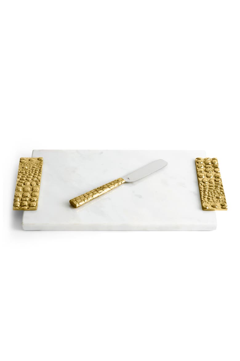 Safari Small Cheese Board & Spreader, Main, color, White