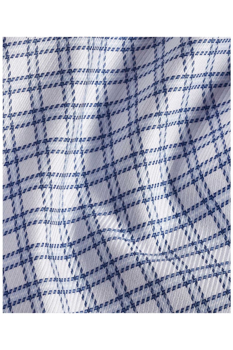 Trim Fit Windowpane Check Cotton Dobby Dress Shirt, Alternate, color, WHITE/ BLUE