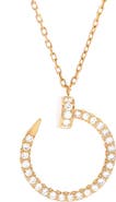 Pre-Owned Cartier Juste un Clou Pendant Necklace 18K Yellow Gold and Pave Diamonds