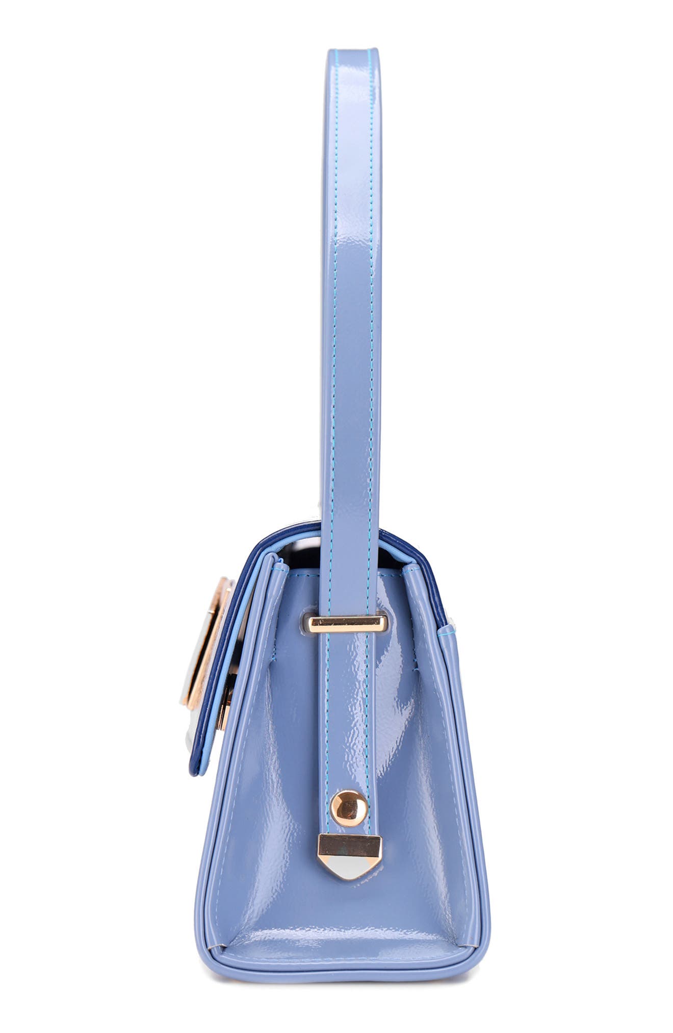 NINETY UNION Patent Faux Leather Handbag, Alternate, color, Blue Multi