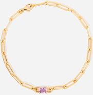 Little Sky Stone Birthstone Paperclip Chain Bracelet