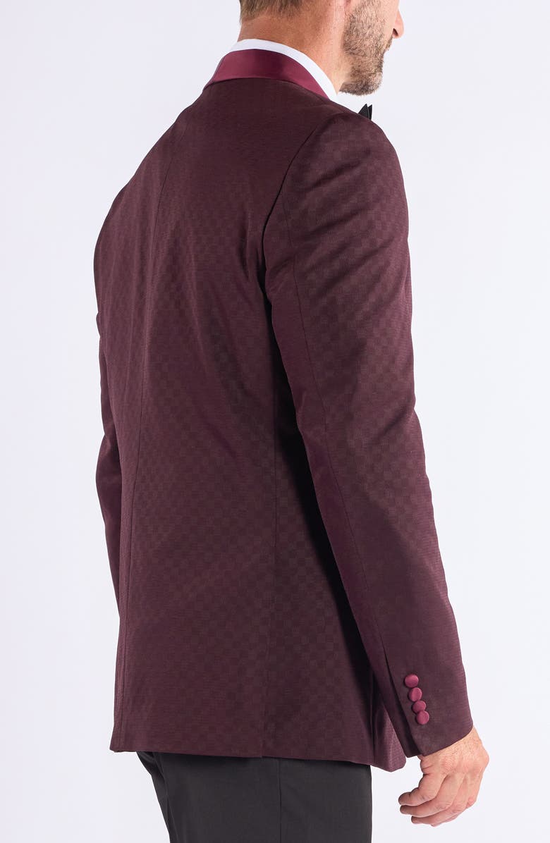 SAVILE ROW CO Jacquard Evening Jacket, Alternate, color, Burgundy